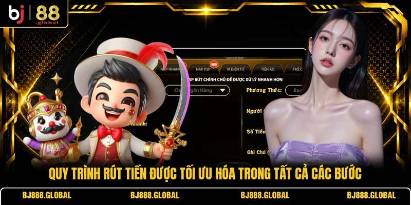 Quy trình rút tiền được tối ưu hóa trong tất cả các bước